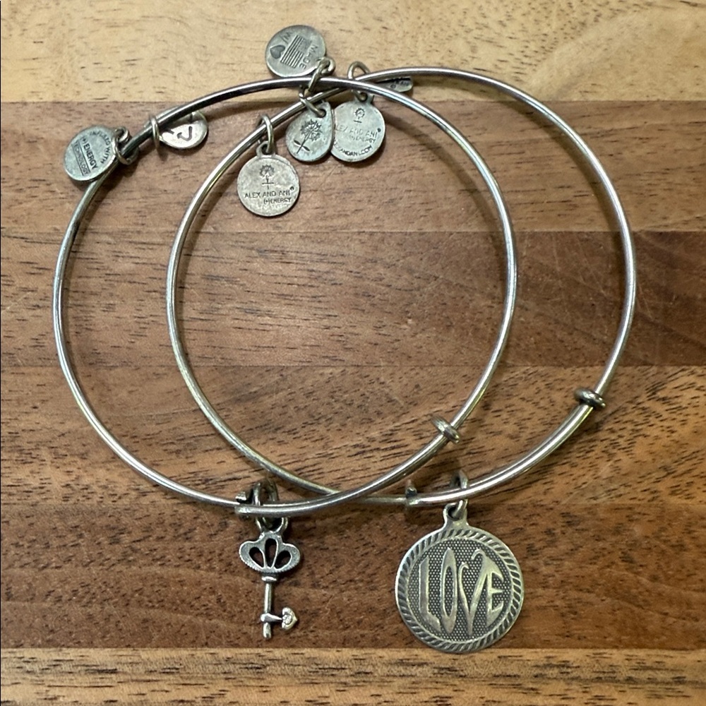 Alex and Ani Love Bracelet and Key Bracelet